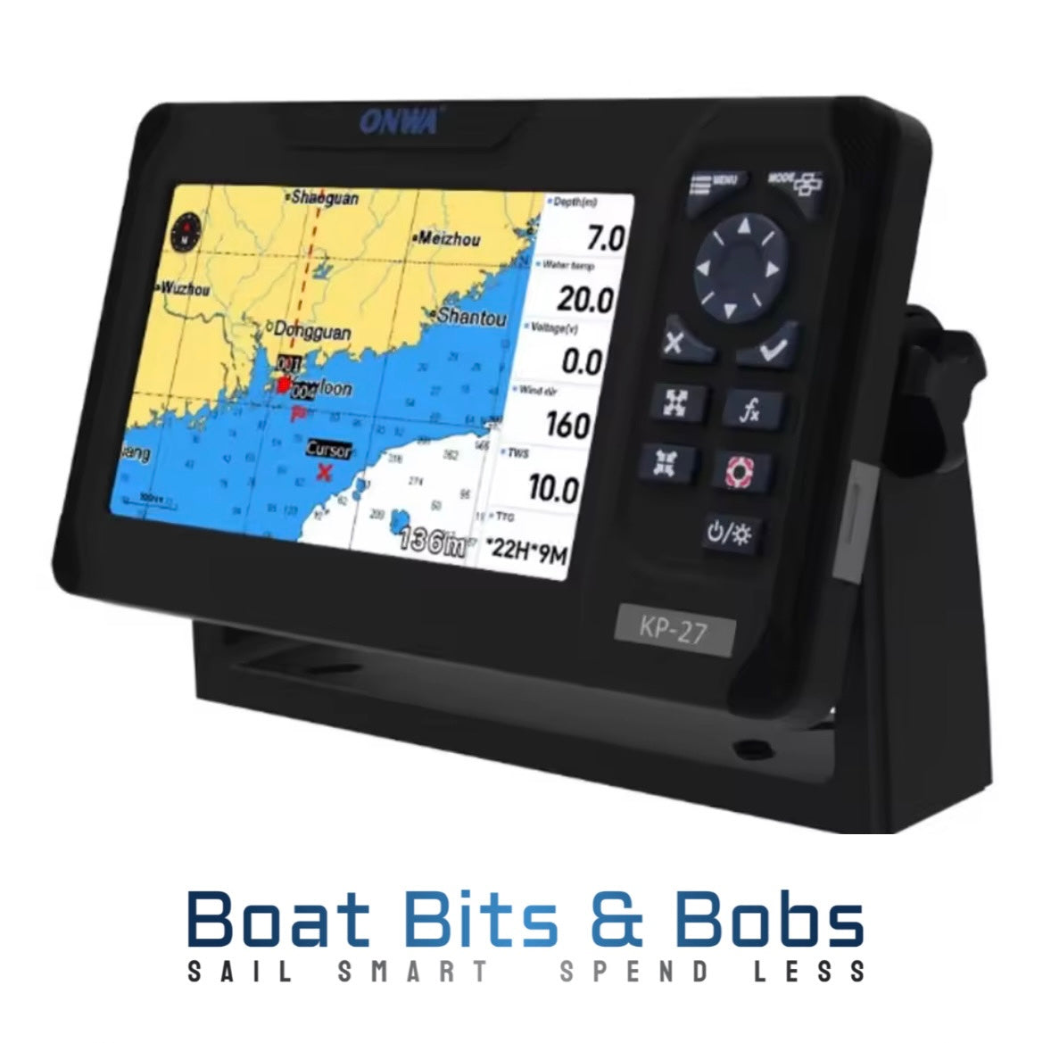Marine Boat GPS Chart Plotter 7 inch Navigator, + settings of fish finder & AIS